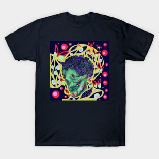 the floral death with a smile ecopop butterfly T-Shirt